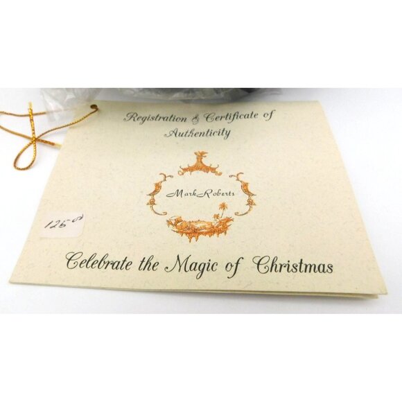 LE Mark Roberts Violinist Fairy Large Black Santa Claus with COA Box 2002 #138 - Picture 3 of 8